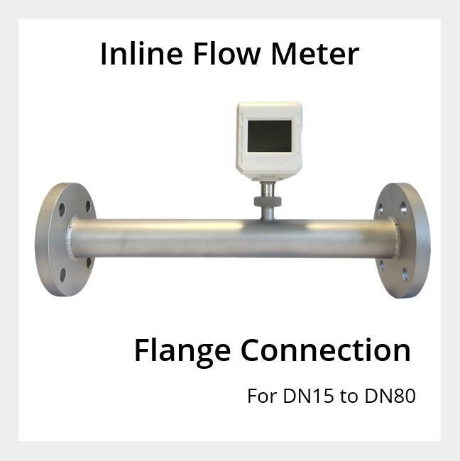 Inline Thermal Mass Flow Meter with Flange Connection