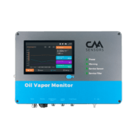 Permanent oil vapour monitor with display