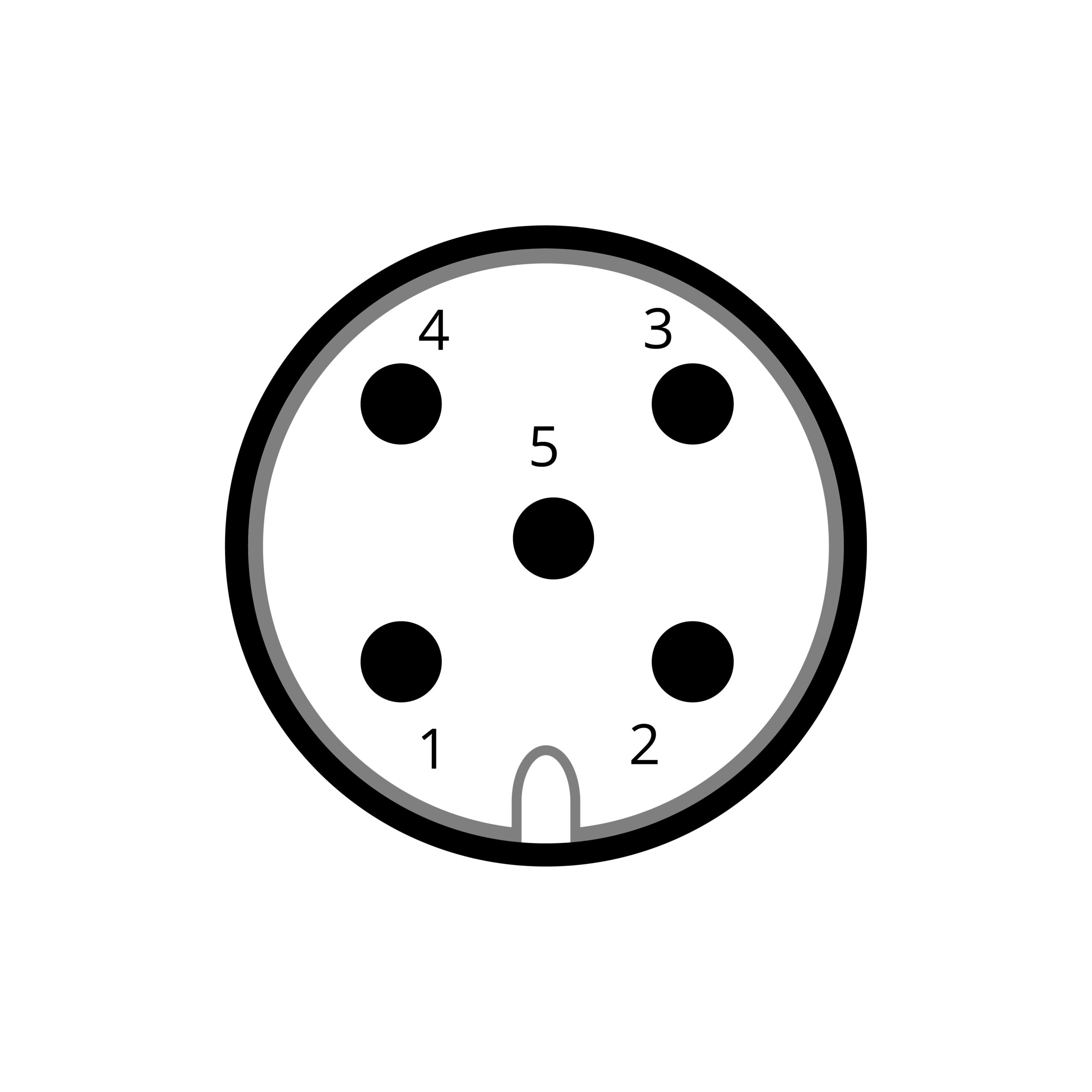 Pin assignment for M12 connectors
