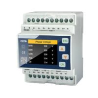 3 phase power meter. Din rail mounted
